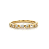 14kt Yellow Gold Alternating Diamond Stackable Band