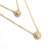 14kt Yellow Gold Duo Diamond Pendant