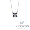 14kt White Gold Sapphire Pendant with Chain