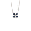 14kt White Gold Sapphire Pendant with Chain