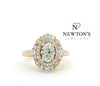 14kt Yellow Gold Oval Diamond Halo Engagement Ring