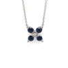 14kt White Gold Sapphire Pendant with Chain