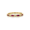 14kt Yellow Gold Ruby and Diamond Stackable Band