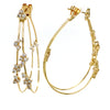 14kt Yellow Gold Diamond Double Row Fashion Hoop Earrings (2.15ct)