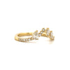 14kt Yellow Gold & Diamond Asymmetrical Contour Ring