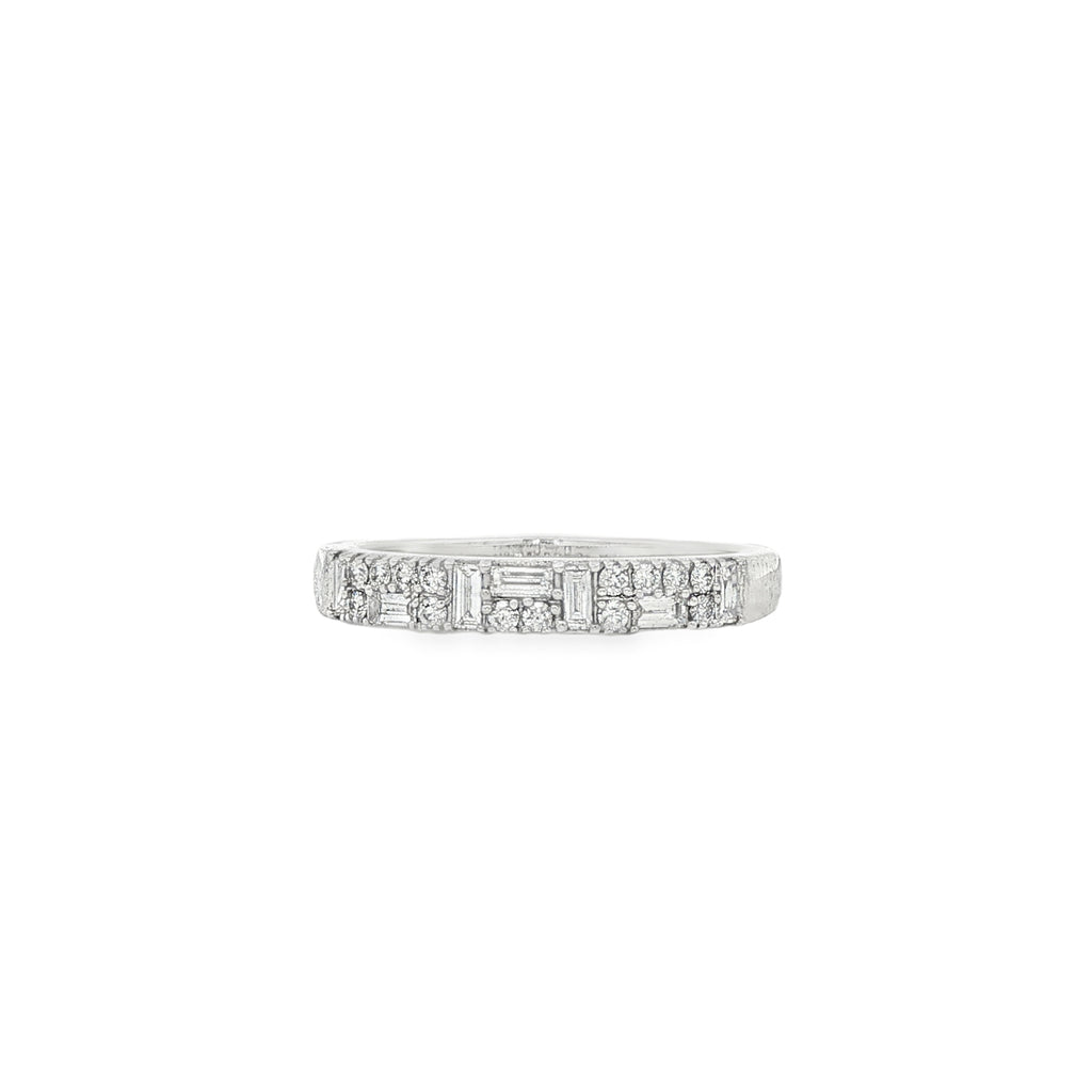14kt White Gold Diamond Stackable