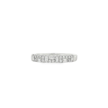 14kt White Gold Diamond Stackable