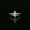 14kt Yellow Gold Marquise Diamond Engagement Ring