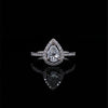 14kt White Gold Pear Shape Diamond Engagement Ring