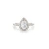 14kt White Gold Pear Shape Diamond Engagement Ring