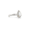 14kt White Gold Pear Shape Diamond Engagement Ring