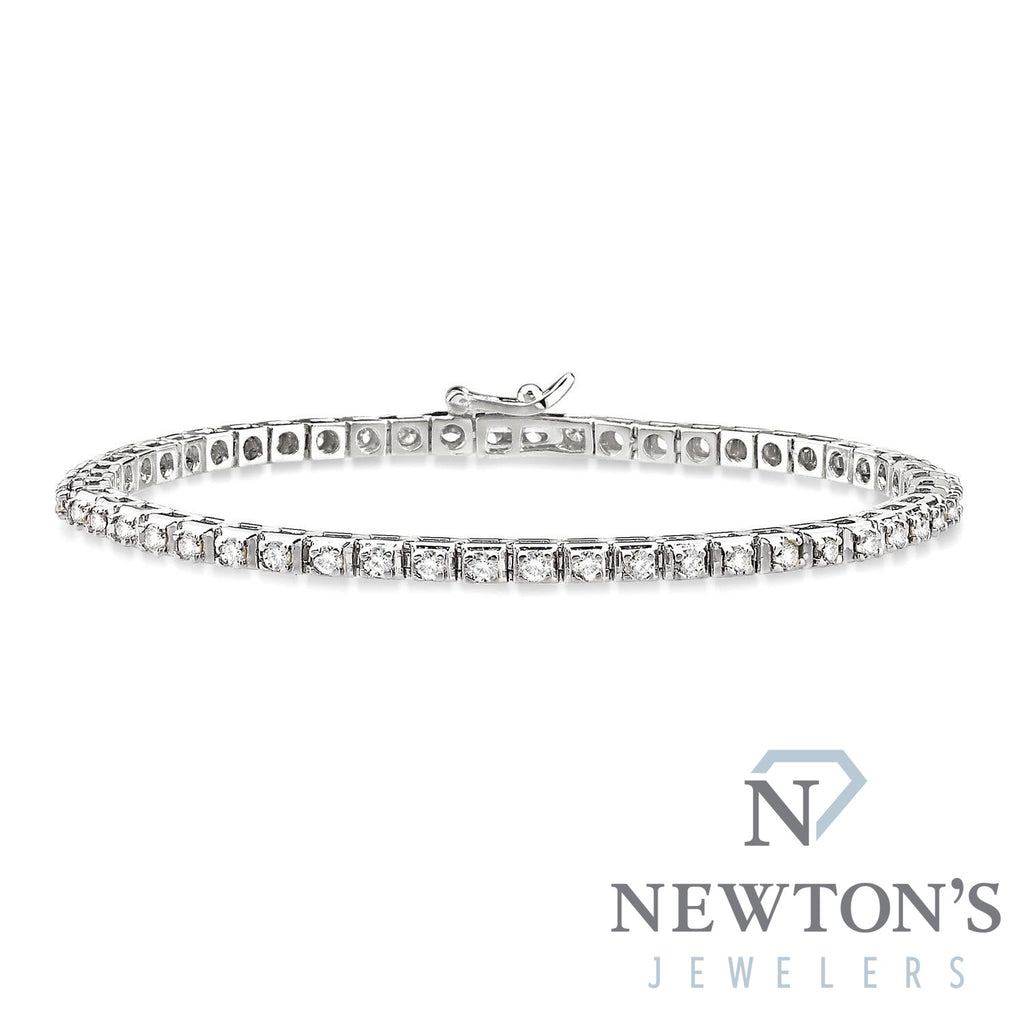 14kt White Gold Diamond Tennis Bracelet (2.00ct)