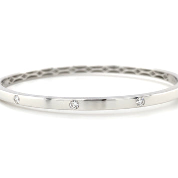 14kt White Gold and Diamond Bangle Bracelet (0.30ct)