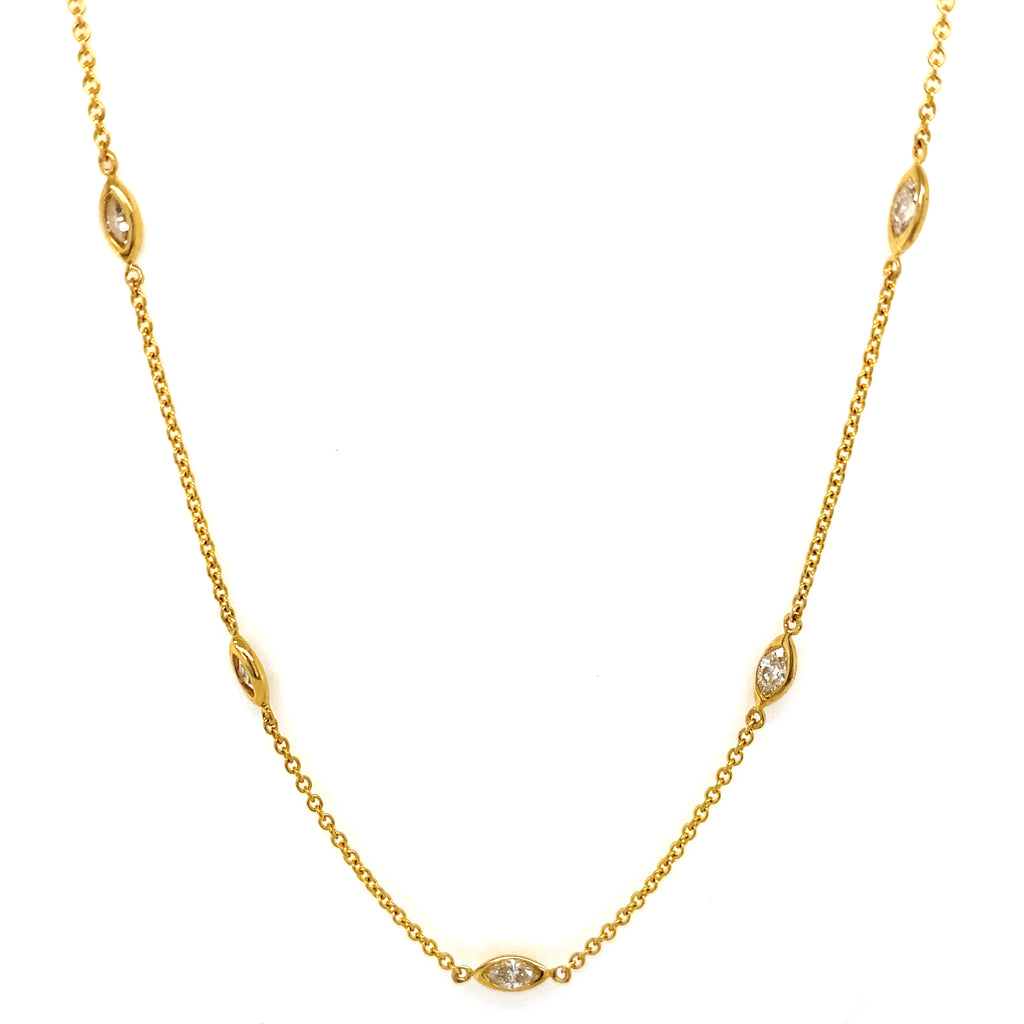 14kt Yellow Gold Diamonds By The Yard Necklace (1.00ct Tw)