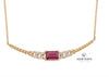 14kt Yellow Gold Ruby and Diamond Necklace