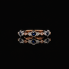14kt Rose & White Gold Sapphire and Diamond Band