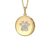 14kt Yellow Gold Diamond Pawprint Charm