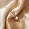 14kt Yellow Gold Freshwater Pearl & Diamond Pendant Necklace