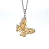 14kt White and Yellow Gold Butterfly Pendant