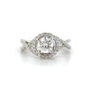 14kt White Gold Halo Diamond Engagement Ring (0.71ctr)