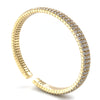 14kt Yellow Gold Diamond 4 Row Bangle (7.90ct)