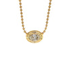 14kt Yellow Gold Bezel Set Oval Diamond Pendant