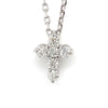 14kt White Gold Diamond Cross Pendant and Chain