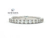 14kt White Gold Round Diamond Band