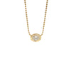 14kt Yellow Gold Bezel Set Oval Diamond Pendant