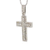 14kt White Gold Diamond Pave Cross Pendant