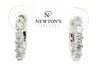 14kt White Gold Diamond Huggies