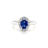 14kt White Gold Diamond & Sapphire "Diana" Fashion Ring