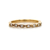 14kt Yellow Gold Diamond Scalloped Stackable Band