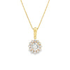 14kt Yellow Gold Diamond Halo Pendant