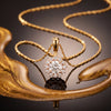 14kt Yellow Gold Diamond Halo Pendant