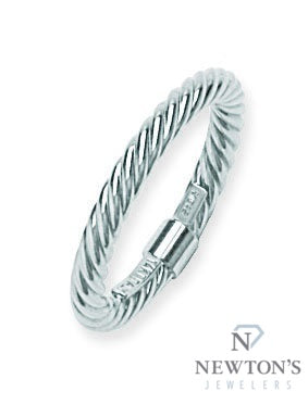 14kt White Gold Twist Stackable Band