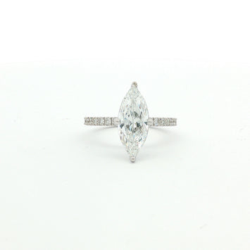 14kt White Gold Marquise Engagement Ring