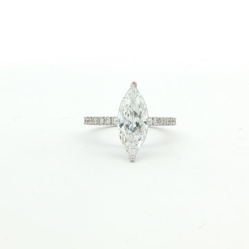 14kt White Gold Marquise Engagement Ring