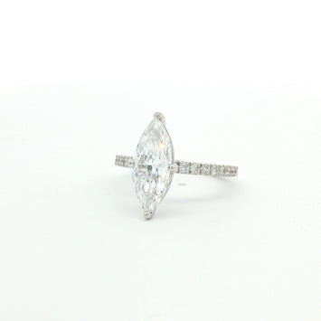 14kt White Gold Marquise Engagement Ring