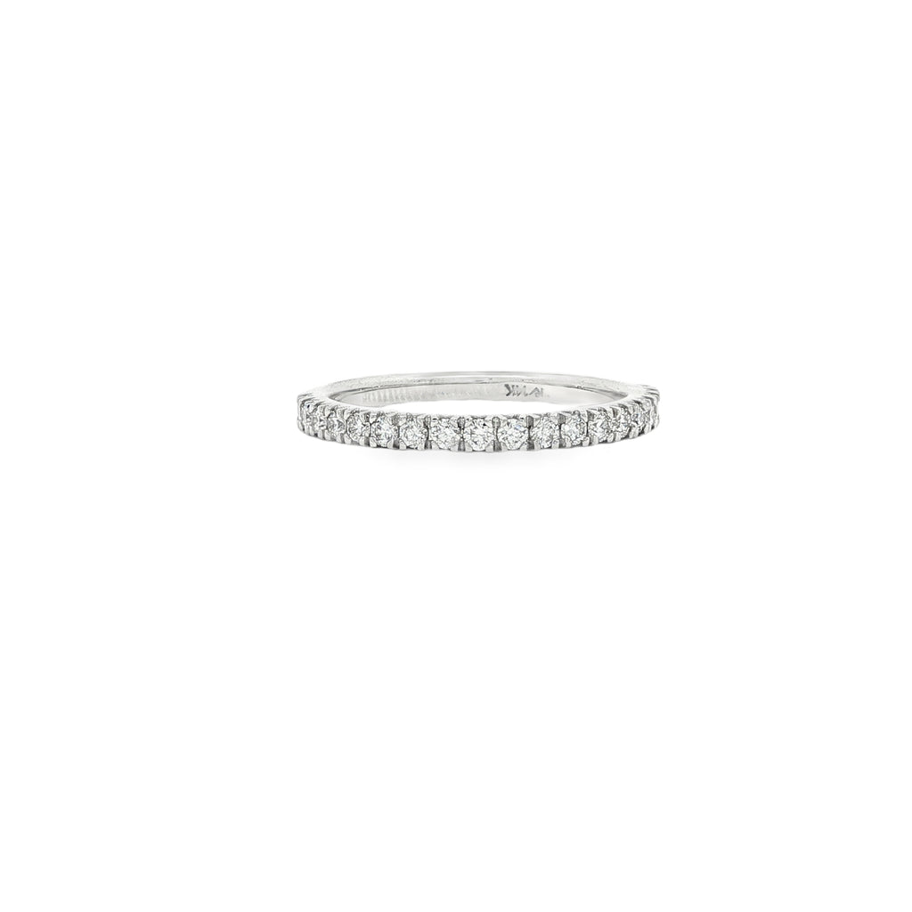 14Kt White Gold Diamond Band Ring