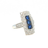 14kt White Gold Sapphire and Diamond Fashion Ring