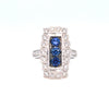 14kt White Gold Sapphire and Diamond Fashion Ring