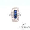 14kt White Gold Sapphire & Diamond Fashion Ring