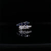 18kt White Gold Diamond and Sapphire Bypass Ring