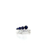 18kt White Gold Diamond and Sapphire Bypass Ring