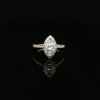 14kt Yellow Gold Marquise Diamond Halo Ring