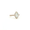 14kt Yellow Gold Marquise Diamond Halo Ring