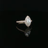 14kt Yellow Gold Marquise Diamond Halo Ring