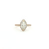14kt Yellow Gold Marquise Diamond Halo Ring