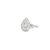 14kt White Gold Diamond Pear Illusion Ring
